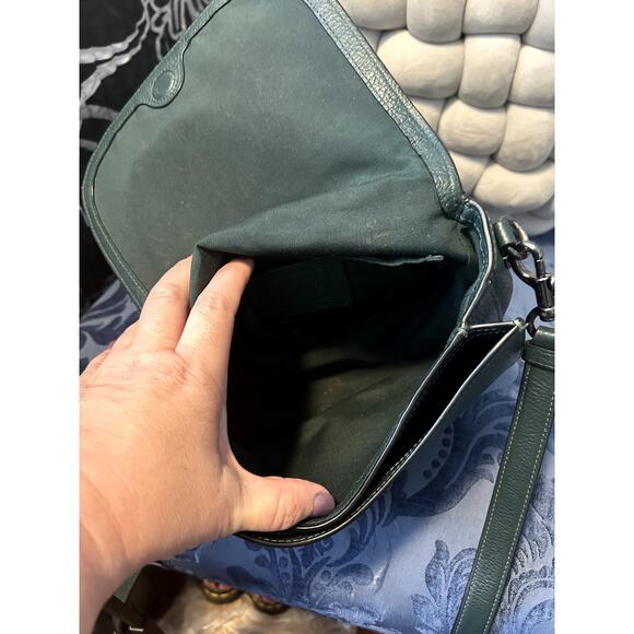 Coach Forest Green Horse and Carriage Saddle Bag - Picture 8 of 16